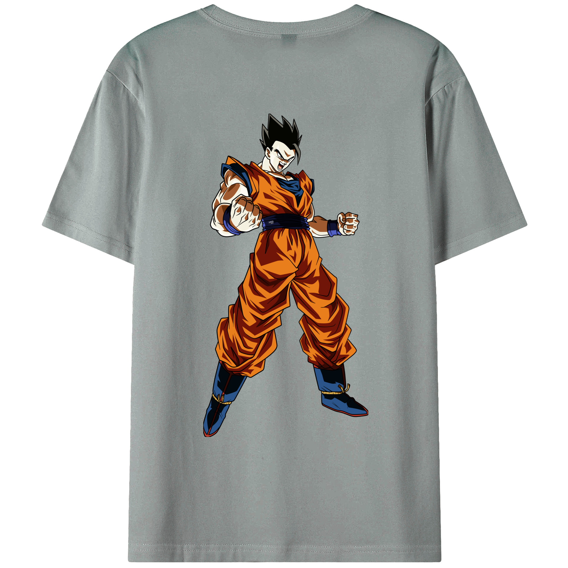 （画像用） ドラゴンボール 孫 悟飯（そんごはん）DRAGON BALL Son Gohan 綿100％ メンズ半袖Tシャツ（バックプリント） 通気性